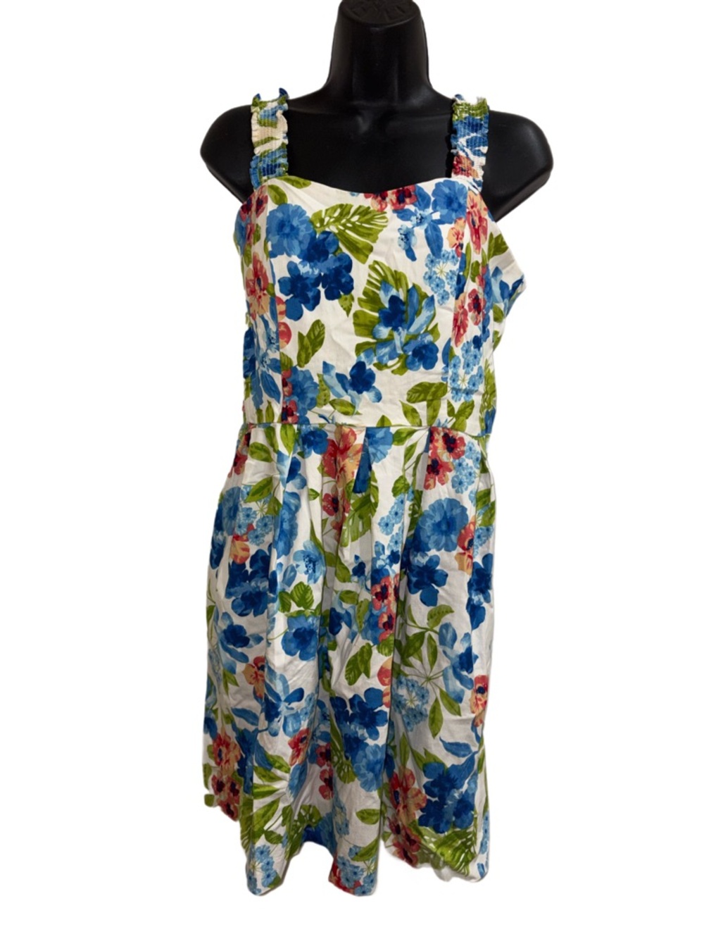 Floral Sundress with Blue & Green Print⭐️NWT⭐️